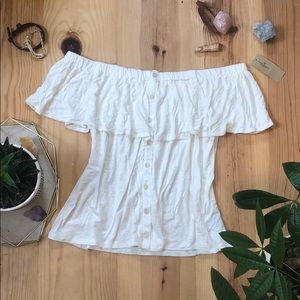 Flowy off-the-shoulder top